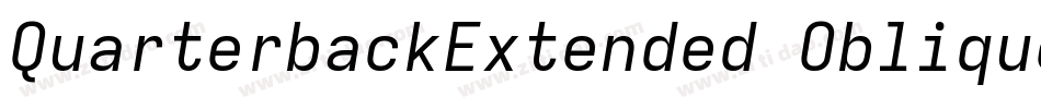 QuarterbackExtended Oblique字体转换